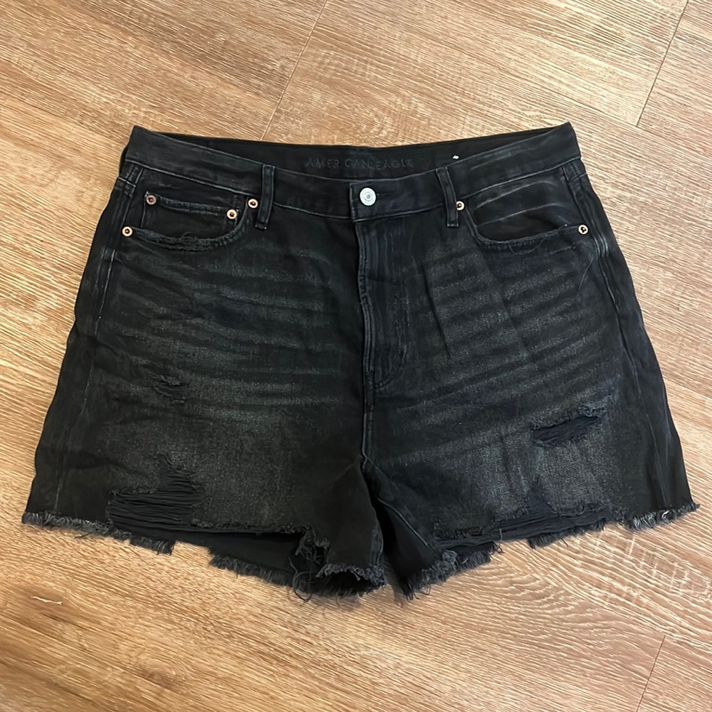 American Eagle Outfitters black denim shorts